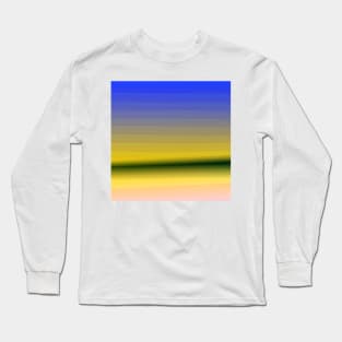 blue yellow black abstract texture Long Sleeve T-Shirt